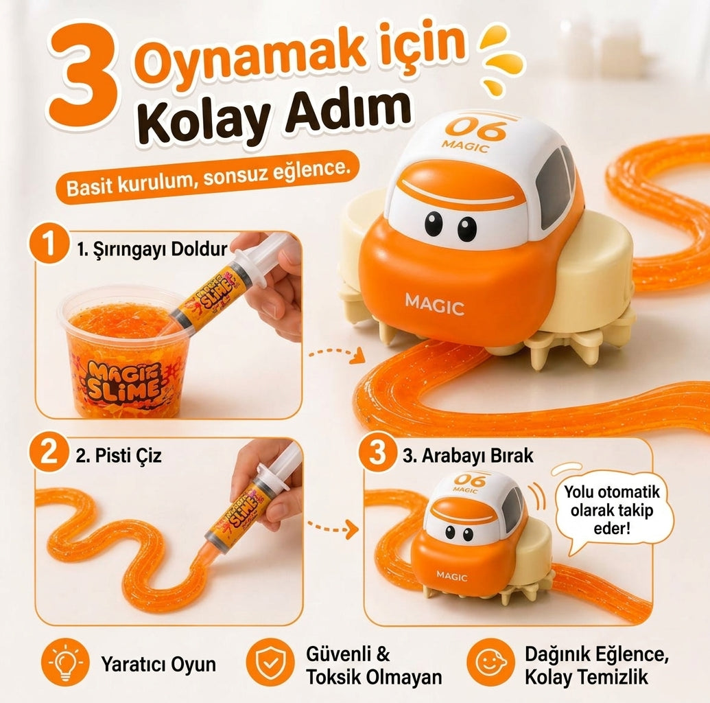 GooPist Sihirli Slime Araba Yolu Seti